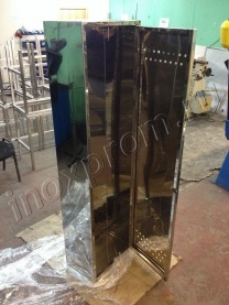 Шкаф из нержавеющей стали зеркальный